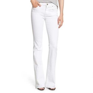 7 FOR ALL MANKIND® White Jeans Released Hem Bootcut Size 27